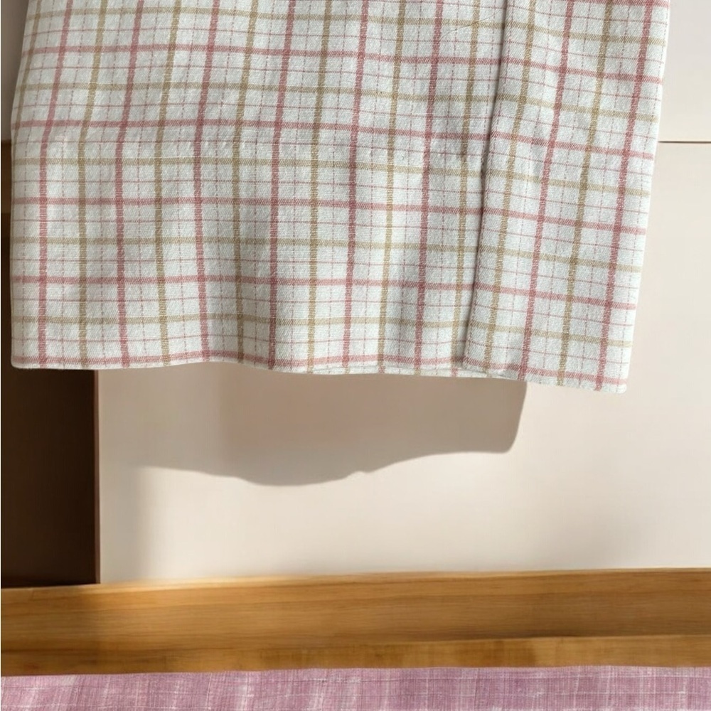 🌟 J. Jill Cotton stretch Pants Cream Tan, White Baby Pink comfy striped pants - Picture 9 of 14